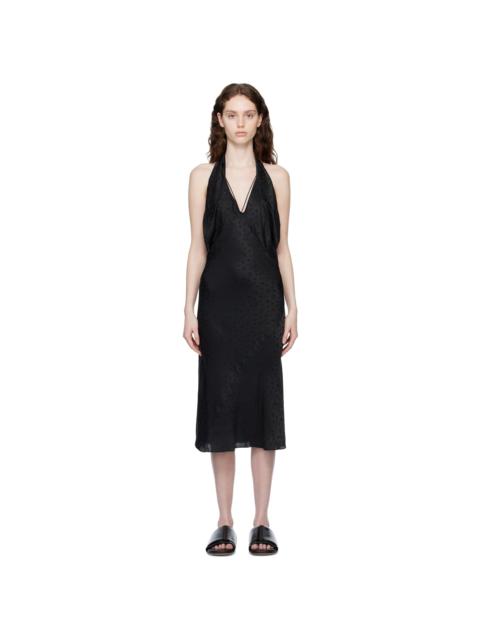 Kiko Kostadinov cheetah-print halterneck midi dress