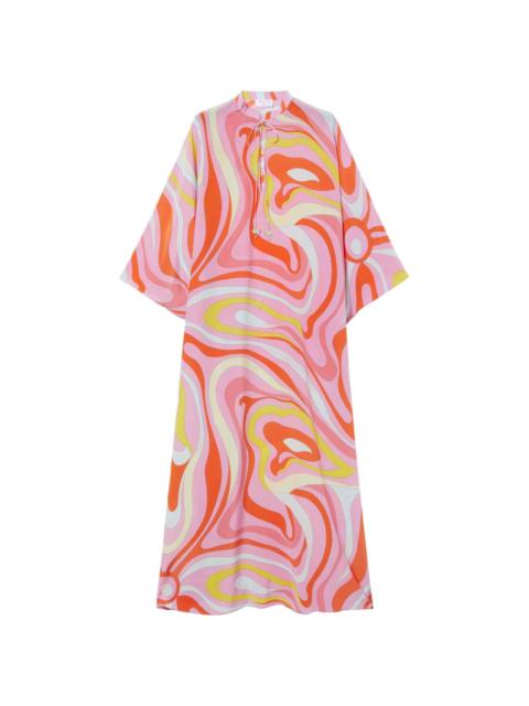 PUCCI Marmo-print silk maxi dress