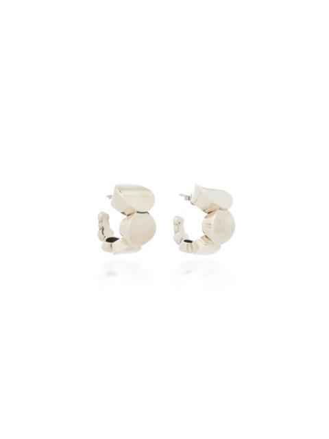 Bottega Veneta Sterling Silver Hoop Earrings silver