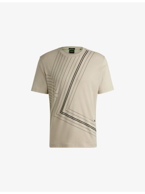 BOSS Crewneck short-sleeve regular-fit cotton-jersey T-shirt