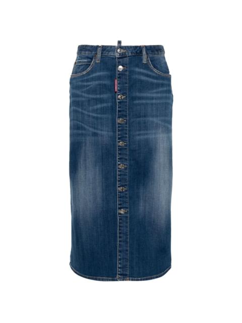 DSQUARED2 med-length denim skirt
