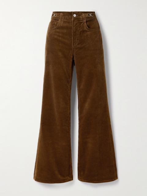 Citizens of Humanity Kimberly Horsebit-embellished Stretch-cotton Corduroy Flared Pants