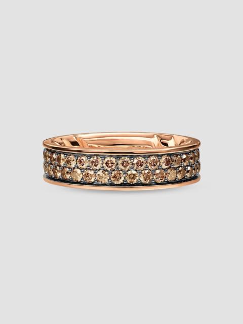 DAVID YURMAN Men's Streamline Band Ring in 18K Rose Gold - Cognac Diamond
