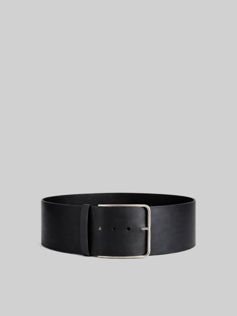 The Frankie Shop Calan Leather Wide Belt - Black