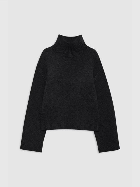ANINE BING Alma Turtleneck Sweater - Charcoal