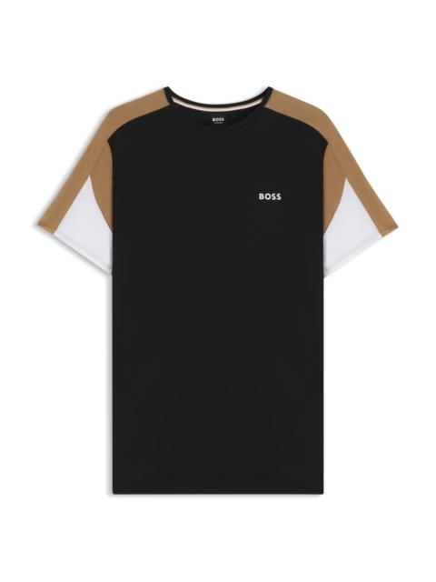 BOSS COTTON PAJAMA T-SHIRT WITH CONTRAST PANELS