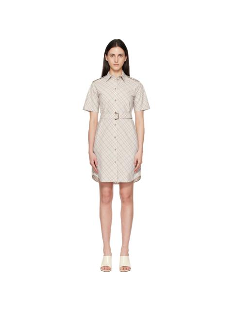 Burberry Beige Check Minidress