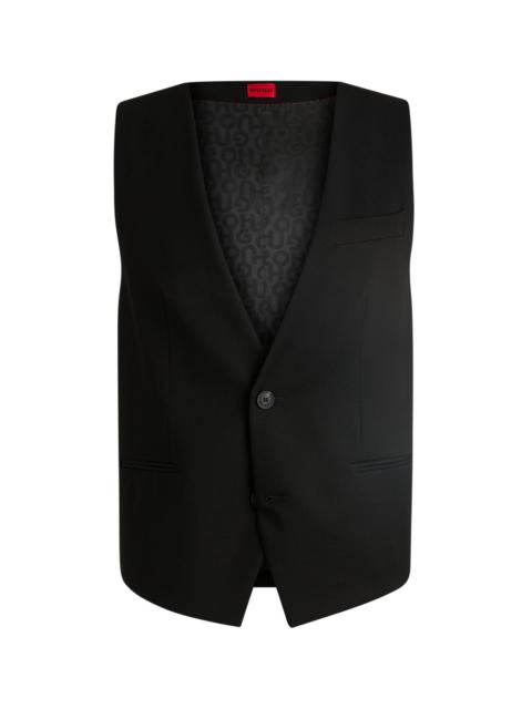HUGO OVERSIZE-FIT ALL-GENDER WAISTCOAT IN STRETCH FABRIC