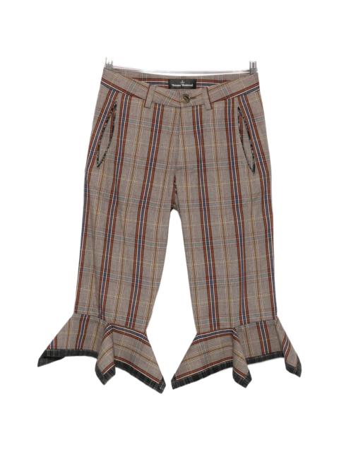Vivienne Westwood Vivienne Westwood Checked-pattern Ruffled Crop Trousers