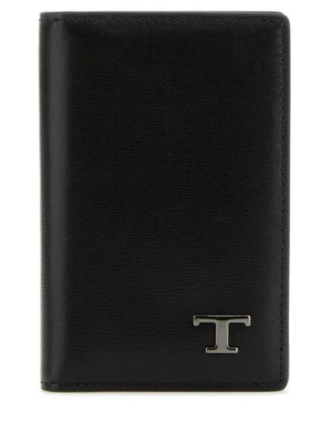 Tod's Black leather card holder