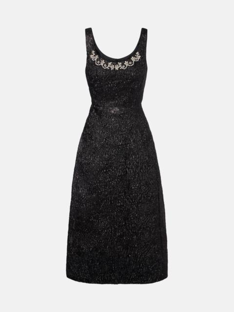 Simone Rocha Embellished lamé cocktail dress