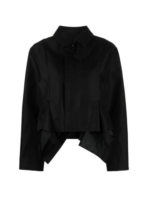 sacai single-breasted handkerchief jacket