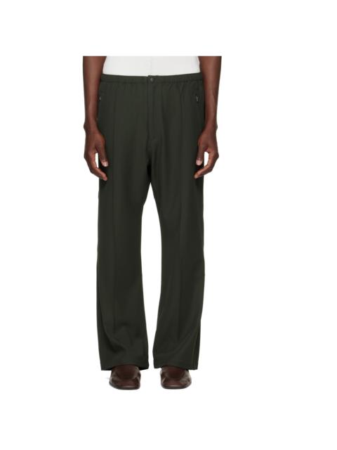 NEEDLES Khaki Cavalry Twill Boot-Cut Warm Up Trousers