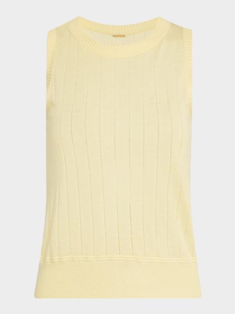 ADAM LIPPES Pointelle Silk Shell