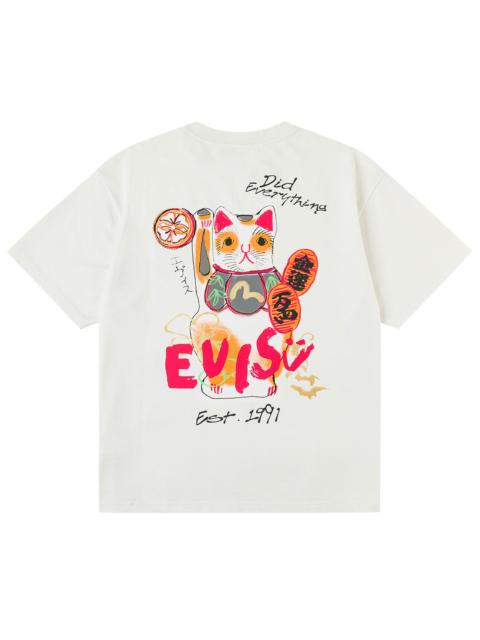 EVISU Hand-Drawn Fortune Cat T-shirt