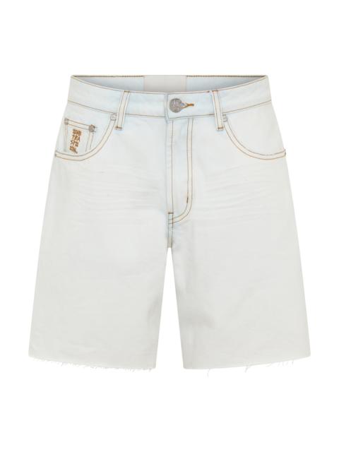 ONE TEASPOON Jackson Mid Waist Wide Leg Shorts - Arctic Blue