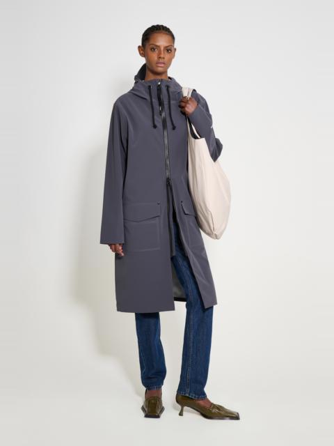 Stutterheim Stockholm Long Patch Raincoat Mystic Blue