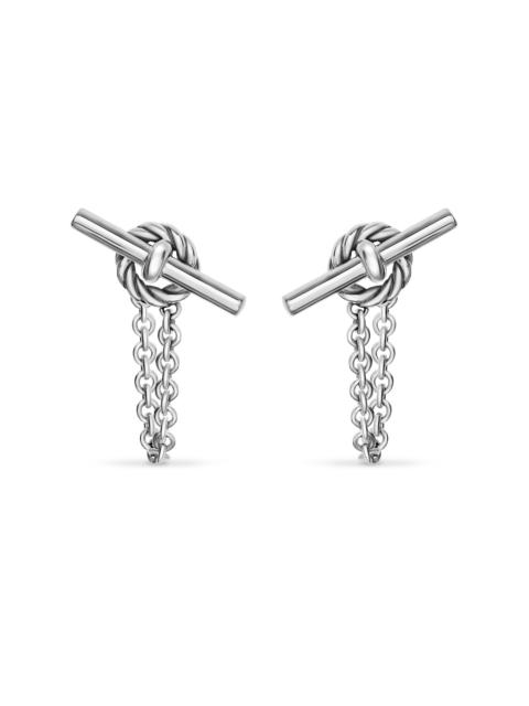 DAVID YURMAN Women's DY Mercer Petite Toggle Chain Stud Earrings in Sterling Silver, 38.2MM - Silver
