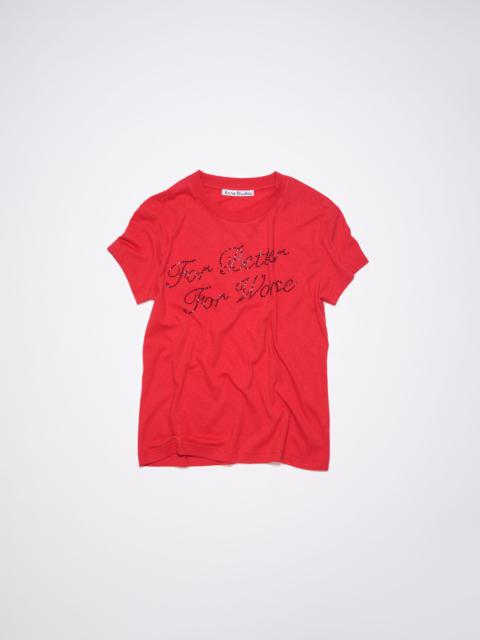 Rhinestone t-shirt - Cardinal red