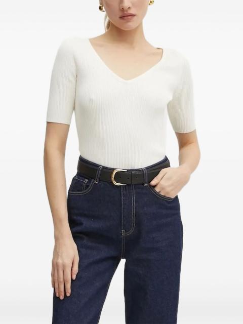 BOSS ribbed V-neck top
