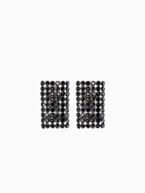 GIORGIO ARMANI CLIP EARRINGS WITH RHINESTONES