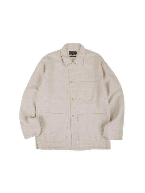 BEAMS PLUS MIL Chore Jacket Cotton Linen Off White