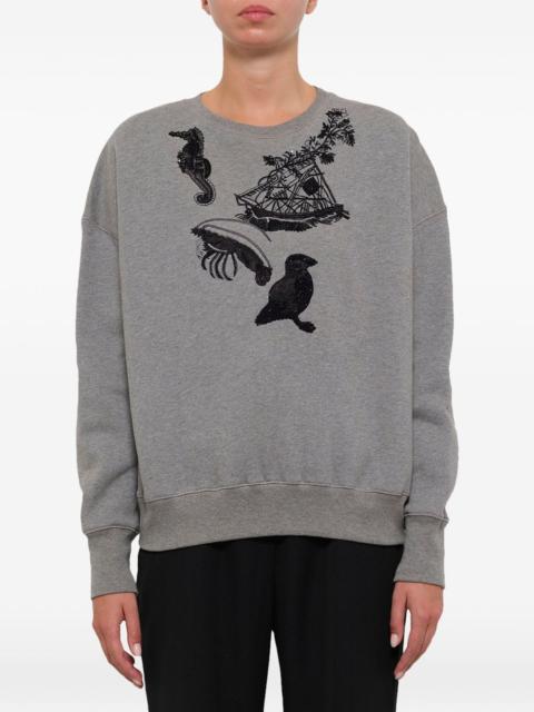 Alexander McQueen Sea Creature-embroidered sweatshirt