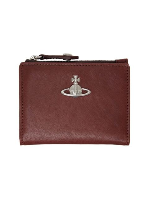Vivienne Westwood Brown Slim Flap Card Holder