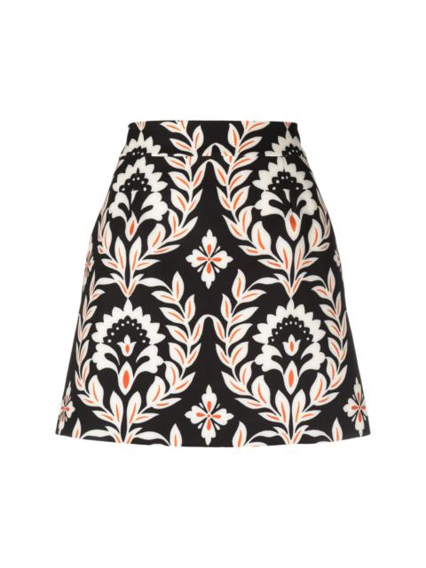 La DoubleJ Baia floral-print straight skirt