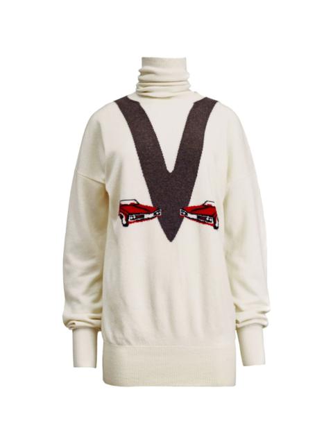 KHAITE Esmal jacquard-knit cashmere jumper