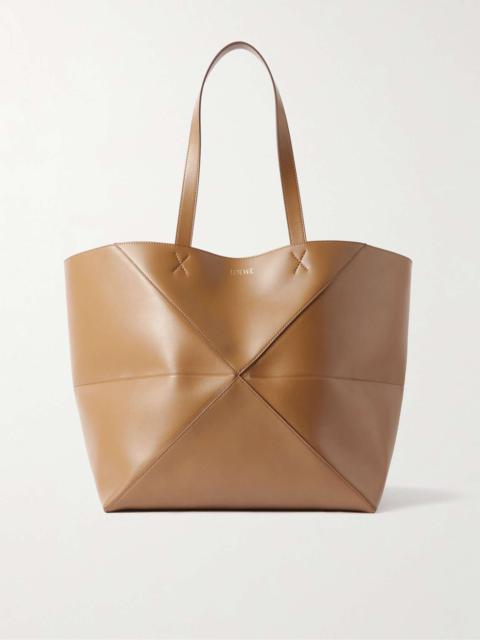 Puzzle Fold Extra-Large Panelled Leather Tote Bag