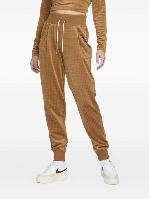 Nike high-waisted velour trousers