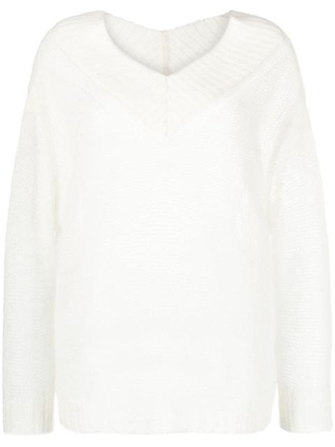 forte_forte open-knit mohair-blend jumper