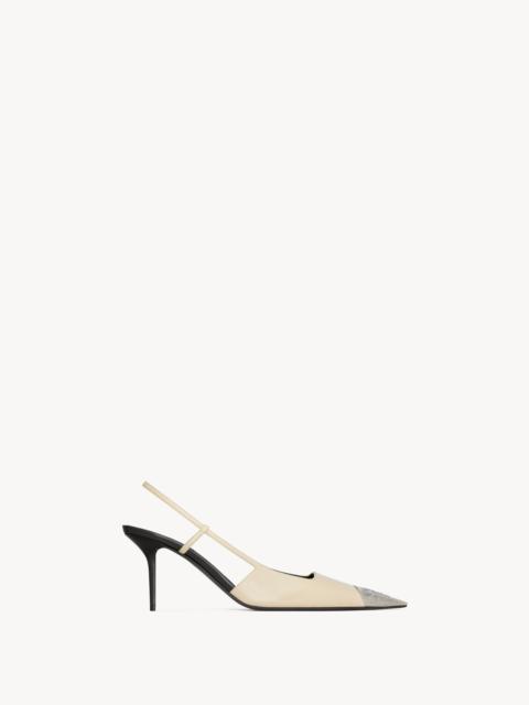 SAINT LAURENT JEANNE SLINGBACK PUMPS IN SMOOTH LEATHER
