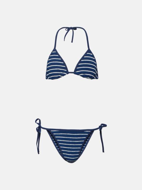 Hunza G Gina striped bikini