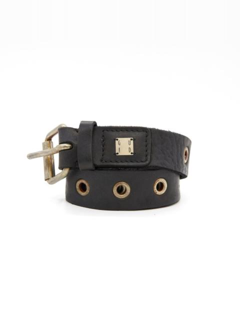 Guidi Bison Leather Belt Multi Eyelet in Black | REVERSIBLE