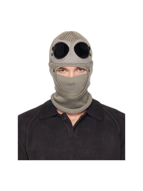 C.P. Company Gray Extrafine Merino Wool Goggle Balaclava