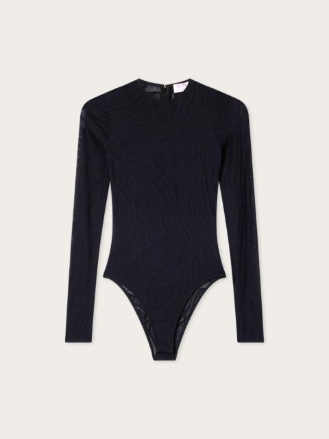 PUCCI JACQUARD TULLE BODYSUIT