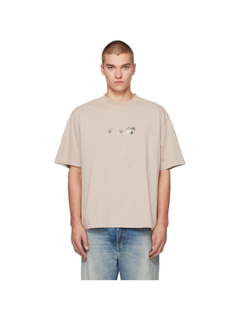 Off-White Brown Spices Arrow Skate T-shirt