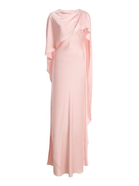 SIMKHAI Izel Crepe Cape Gown