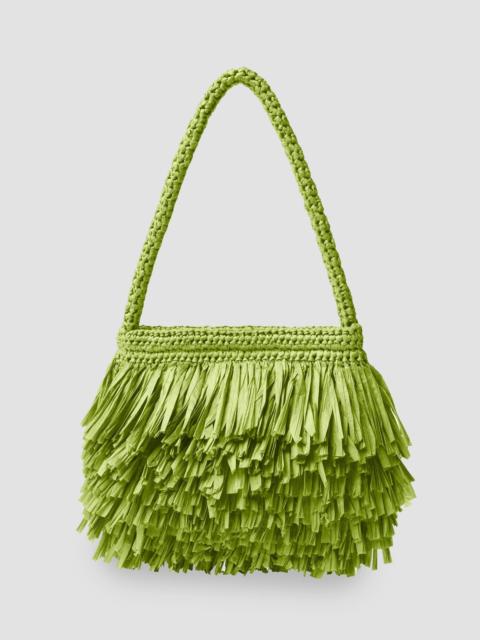 A.L.C. A. L.C. Women's Janie Fringed Woven Paper Shoulder Bag - Meadow Green
