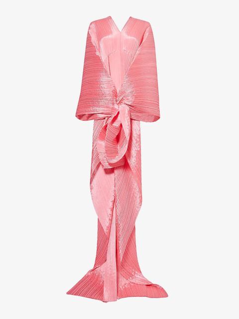 Pleats Please Issey Miyake Basic pleated knitted scarf