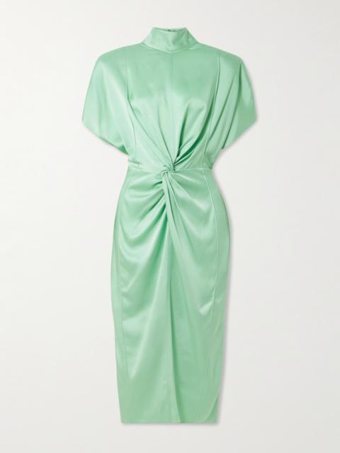 Stella McCartney Twisted Satin Turtleneck Dress