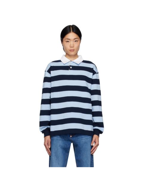 UNIFORM BRIDGE Navy & Blue Naval Collar Polo