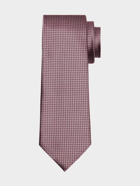 ZEGNA Men's Tonal Geometric Jacquard Tie