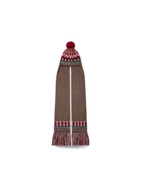 Maison Margiela BEANIE - BROWN/CHARCOAL/ECRU/DARK RED