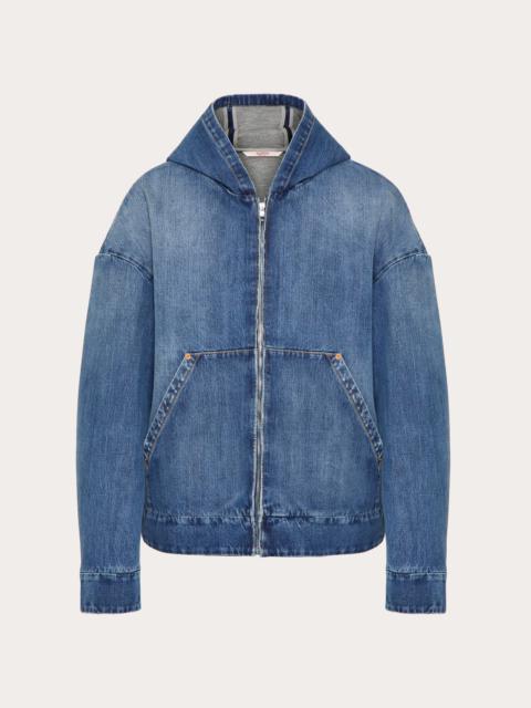 DENIM JACKET WITH HOOD