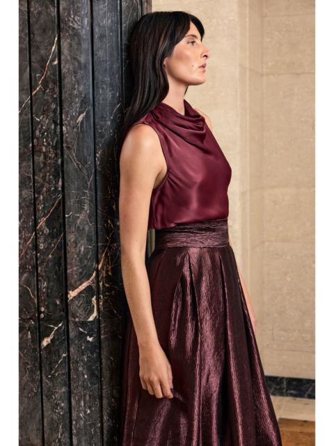 KAREN MILLEN Harper's Bazaar Petite Metallic Textured Prom Skirt