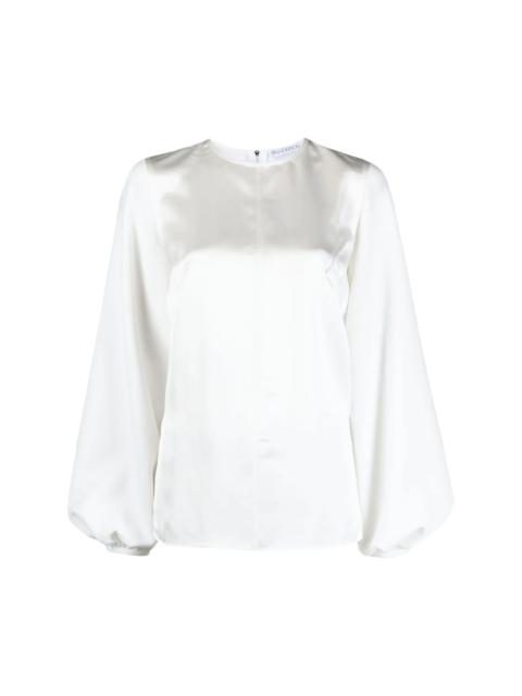 panelled long-sleeve blouse