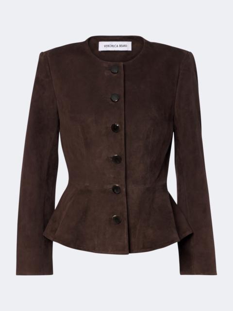 VERONICA BEARD Quinn peplum suede jacket